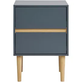 VCM Bisley Beistelltisch 2 Schubladen Dunkelgrau.