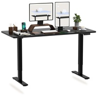 FLEXISPOT Schreibtisch EB2-SET, Höhenverstellbarer Schreibtisch, Dual-Motor & 2-FACH-TELESKOP schwarz 160 cm x 80 cm