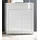furn.design Kommode weiß Hochglanz grau Stone Design Wohnzimmerschrank Esszimmerschrank Anrichte 100 x 112 cm - Weiß, Grau