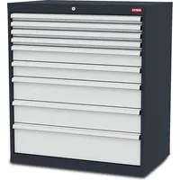 Stier Schubladenschrank Stahl 900x575x1020 mm blau 9 Schubladen
