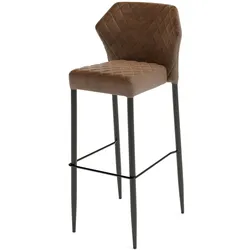 Essentials Louis Barhocker Cognac, kunstleder gepolstert, feuerhemmend, 50x47x105cm (BxTxH), 52101