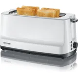 SEVERIN Doppel-Langschlitztoaster, Mit Brötchenaufsatz, 1.400 W, Zum Toasten, Au