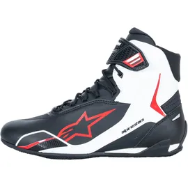 Alpinestars Faster-4 Motorrad Schuhe schwarz/weiß/rot, 12