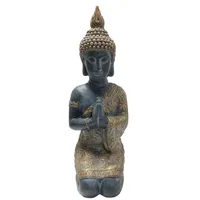 Dehner Magnesia-Buddha, B33/H70/T25 cm, Gold|Schwarz