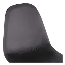 CLP 4er Set Esszimmerstühle Napier dunkelgrau Samt