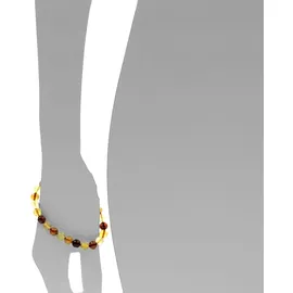 Ostsee-Schmuck Armband Kugel 8 mm braun 19 cm