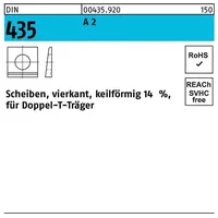Industrial Quality Supplies DIN 435 Keilscheibe vierkant Edelstahl A2