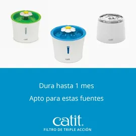 Catit Triple Action Filter, 3fach wirksamer Ersatzfilter, Trinkbrunnenfilter, 5er Pack