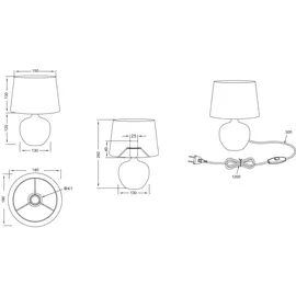 ETC Shop Tischleuchte Affen Weiß 2 St.