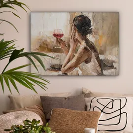 onlywow Leinwand Bilder Wein | Gr.: 80x60 cm