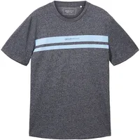 Tom Tailor DENIM Herren T-Shirt mit Print, blau, Print,