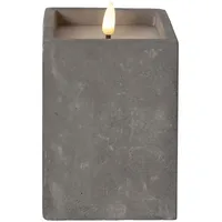 Star Trading LED Kerze Flamme Cem 14,5 cm grau