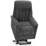 MCombo M MCombo Fernsehsessel mit Aufstehhilfe Elektrisch, Sessel mit Aufstehhilfe, Relaxsessel mit Liegefunktion bis 145°35D Vollschaum-Sitzkissen 7117 (Chenille, Grau)