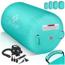 KESSER® Aufblasbare Air Roll Airtrack, Gymnastik-Rolle   inkl. Tragetasche & elektr. Luftpumpe   Barrel Gymnastik Tumbling   Yoga Gymnastik Rolle Gymnastikmatte, Fitnessrolle