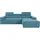 DOMO collection Ecksofa »Brandon große Ausführung B/T/H: 289/177/80 cm, auch in Leder und Cord«, mit Kopfteilverstellung, wahlweise Sitztiefenverstellung, L-Form, blau