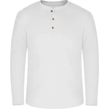Normani Neuville Basic Henley Shirt weiß S