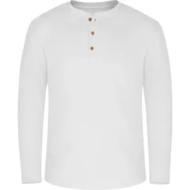Normani Neuville Basic Henley Shirt weiß S