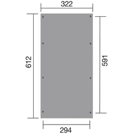 Weka Einzelcarport 617 2,94 x 5,91 m kdi mit Trapezblech