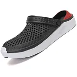 Hanraz Gartenschuhe Herren Gr. 46, Gartenschuhe Herren Damen Rutschfester Unisex Wasserschuhe Regenschuhe Größen 36-46 | Bequem Kochschuhe Hausschuhe Küchenschuhe - 44 EU
