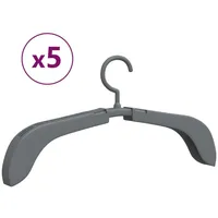 VidaXL Ausziehbare Kleiderbügel 5 Stk. Grau