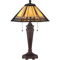 Tiffany Lampe ETERNO Zugschalter 60cm hoch Tischleuchte Nachttischlampe