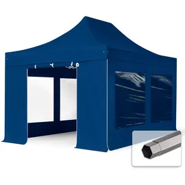 TOOLPORT Faltpavillon 3 x 4,5 m inkl. 4 Seitenteile blau 582594