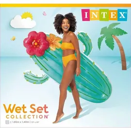 Intex 58793EU - Aufblasbare Luftmatratze Kaktus Vinyl, Grün, 180x130x28 cm