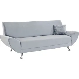 Home Affaire 3-Sitzer HOME AFFAIRE "Saltare elegant & komfortabel, toller Designfuß, bequem, Breite 205cm", grau (grau, blau), B:205cm H:78cm T:82cm, 100% Polyester, Sofas