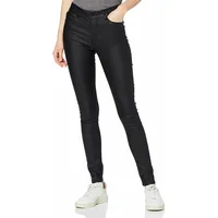 Vero Moda Damen Skinny Fit Jeans mit Beschichtung, Black, S/30