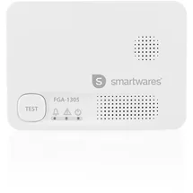 smartwares Kohlenmonoxidmelder - 10-Jahres-Sensor - mit Testknopf - LED-Anzeigen - FGA-13051