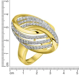 Fascination by Ellen K. Ring 585/- Gold Zirkonia weiß Ringe Damen