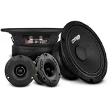 DS18 PRO-GM6.4PK Mittel- und Hoch-Komplettpaket, inklusive 2 x Mitteltöner 15,2 cm und 2 x Aluminium Super Bullet Hochtöner 2,5 cm eingebauter Crossover, Türlautsprecher, Auto/LKW Stereo-Soundsystem