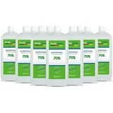 ferdoclean 10 x 1000ml Isopropanol 70% | Lösungsmittel 10L IPA Alkohol Reiniger für Haushalt, Küche, Auto & mehr | Fettentferner Reinigungsmittel