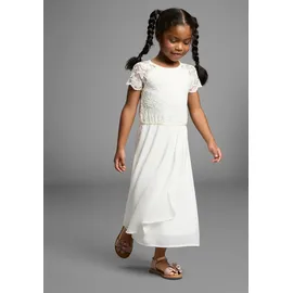 Kidsworld Jerseykleid in creme-weiß | Gr.: 116/122