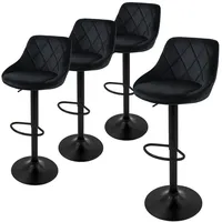 ML-Design Barhocker Schwarz, Metall, 47x106x37 cm, Esszimmer, Barmöbel, Barhocker