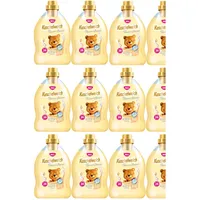 12x750ml Kuschelweich Weichspüler Premium Glamour Mandel-Öl 336WL + Sisal Bag