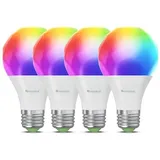 Nanoleaf Essentials Matter WLAN Smart Bulb E27 LED-Leuchtmittel 4 Stück