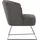 exxpo - sofa fashion Sessel Americano Bezug in verschiedenen Qualitäten 66 x 80 x 69 cm Grau mit Keder und Metallfüßen