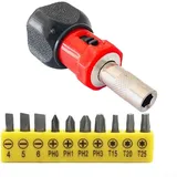 Ratschen-Schraubendreher-Set, 1/4-Zoll-Sechskant-Bit-Griff mit magnetischem Schraubendreher, 11-teiliges multifunktionales Werkzeug-Set für PH0, PH1, PH2, T1, T20, T25, kompaktes Anti-Rutsch-Design