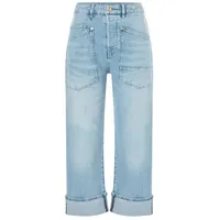 MAC Baggy Straight Jeans in Hellblauer Waschung-D36