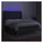 vidaXL Boxspringbett mit Matratze & LED Dunkelgrau 140x200 cm Stoff