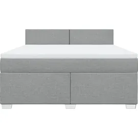 vidaXL Boxspringbett 180 x 200 cm Hellgrau