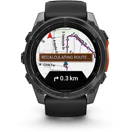 Garmin fenix 8 AMOLED 51 mm schwarz / schiefergrau mit QuickFit Silikon-Armband 26 mm