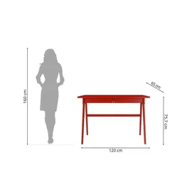 Möbel Kraft Schreibtisch Edda Rot