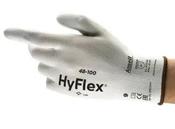 Ansell HyFlex® 48-100 Handschuh, PSA Kategorie 2, weiß 48100060 , 1 Packung = 12 Paar, Größe 6