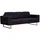 vidaXL 3-Sitzer-Sofa Stoff Schwarz