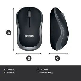 Logitech M185 Wireless Mouse schwarz/grau