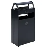 Proregal Kombiascher mit Schloss und Blenden 60 Liter, HxBxT 98 x 48,5 x 26,5 cm Stahl Anthrazit