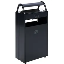 Proregal Kombiascher mit Schloss und Blenden 60 Liter, HxBxT 98 x 48,5 x 26,5 cm Stahl Anthrazit