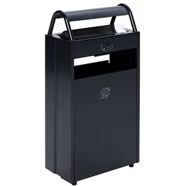 Proregal Kombiascher mit Schloss und Blenden 60 Liter, HxBxT 98 x 48,5 x 26,5 cm Stahl Anthrazit